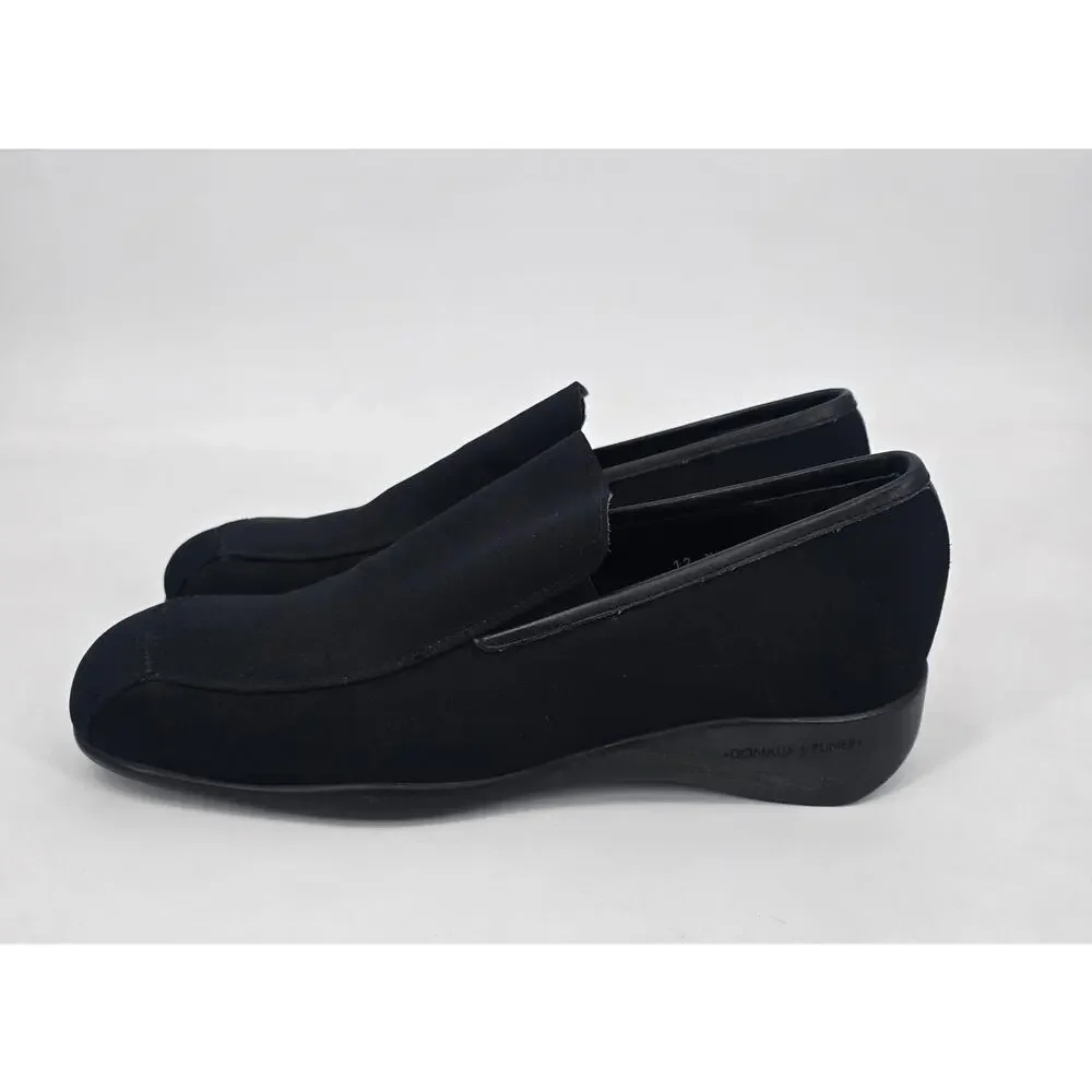 Donald J. Pliner‎ Black Stretch Slip-On Loafers 12M Made in Italy Comfort Shoes